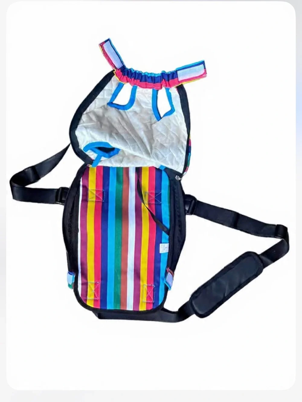 Large Dog Carrier Backpack Pet Carrying Pack Adjustable Straps 8x14 Colorful